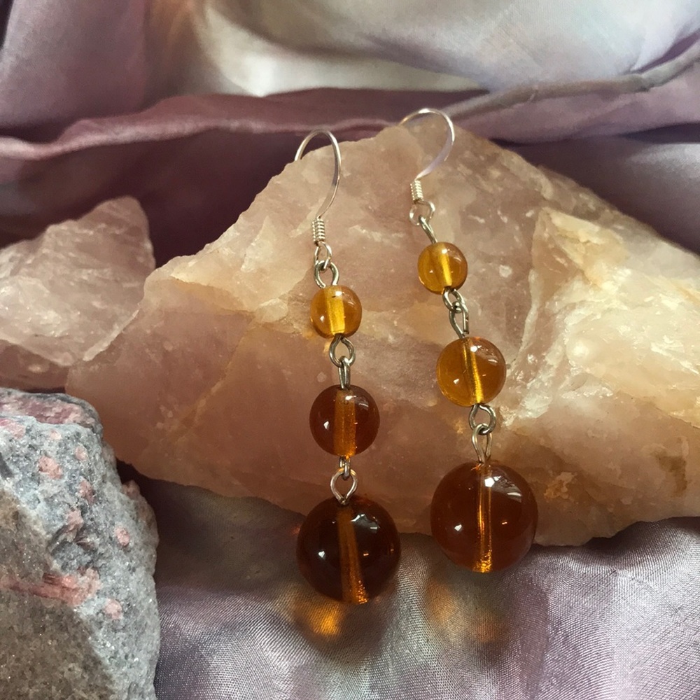 Stunning amber earrings